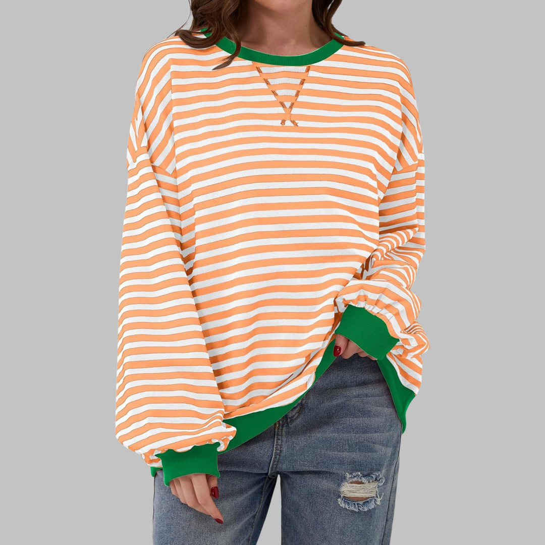 Luna™ | Sudadera casual de manga larga con rayas