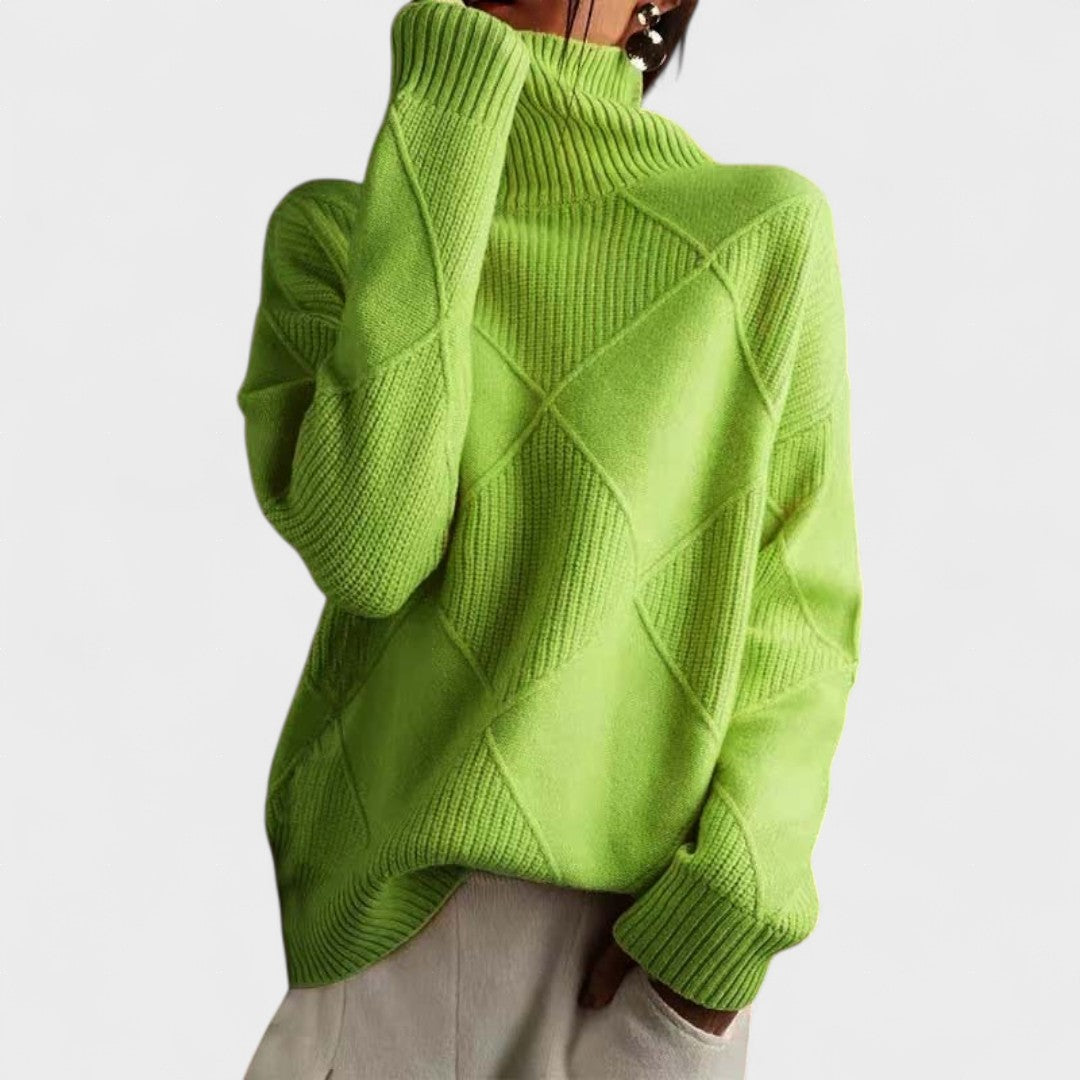 Elena™ | Suéter de punto con cuello alto