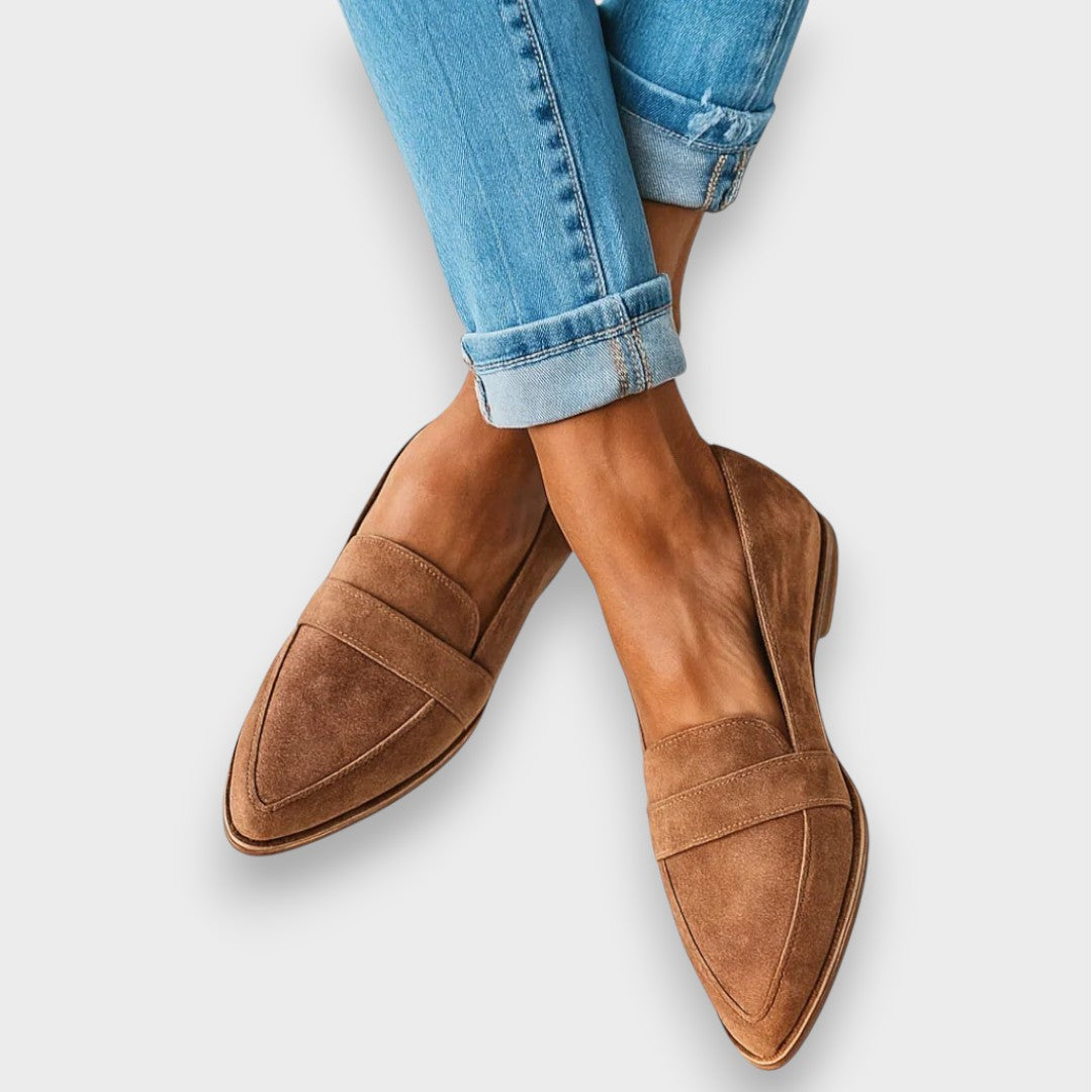 Lorena™ | Mocasines ortopédicos de cuero
