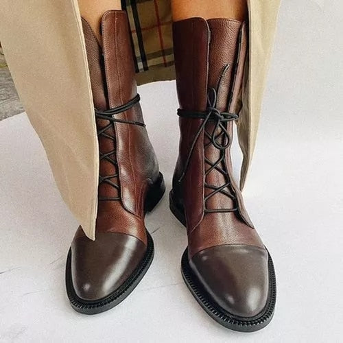 Gabriela | Botas De Cuero Sintético Negro