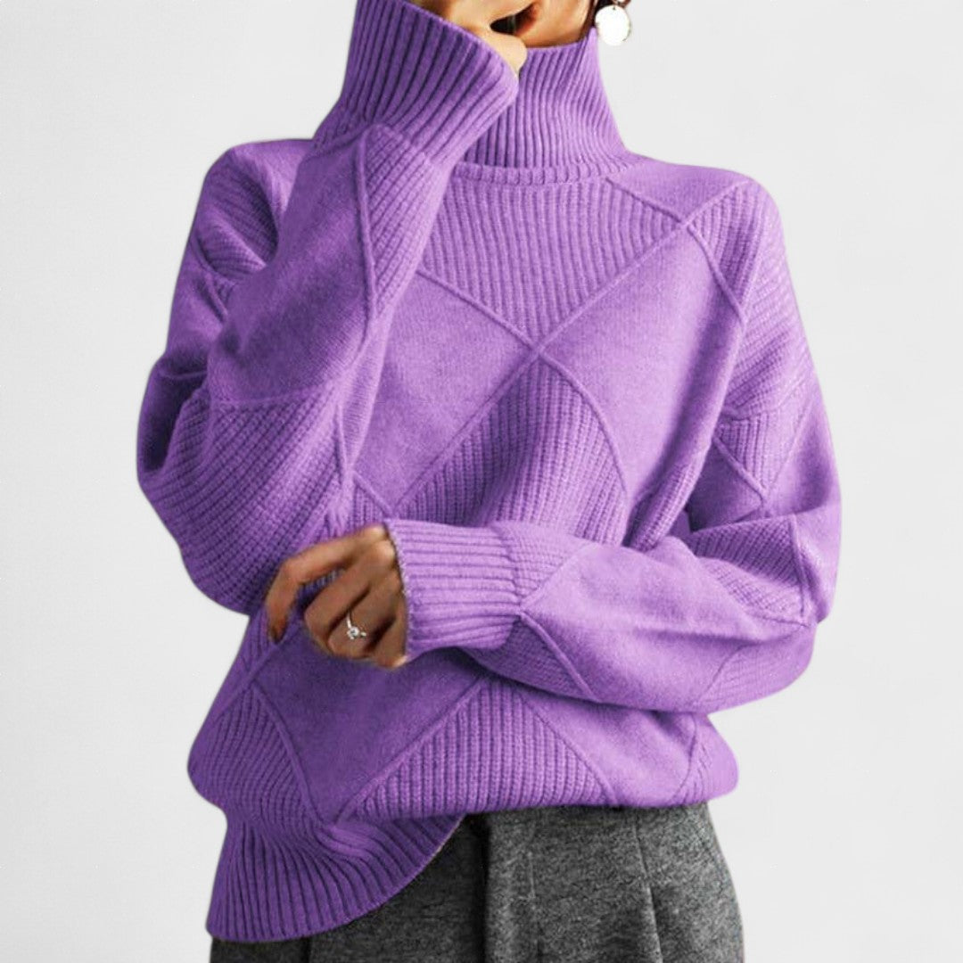 Elena™ | Suéter de punto con cuello alto