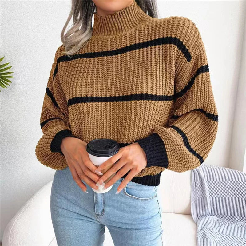 Marina™ | Suéter de Alta Costura con Cuello Alto