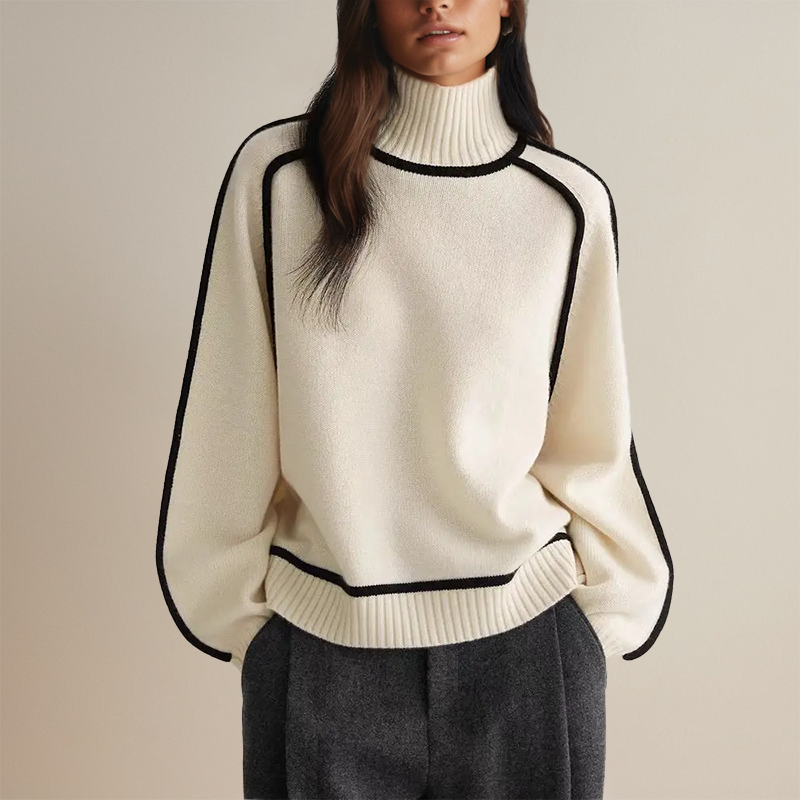 Sofía™ | Suéter de Alta Costura con Cuello Alto