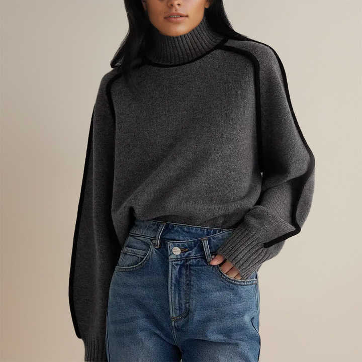 Sofía™ | Suéter de Alta Costura con Cuello Alto