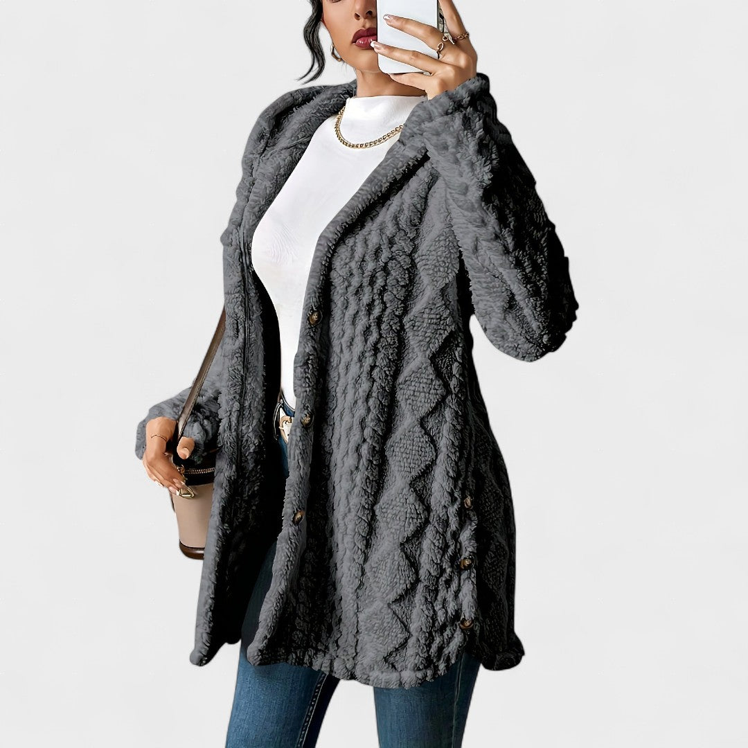 Amalia™ | Cárdigan acogedor con capucha