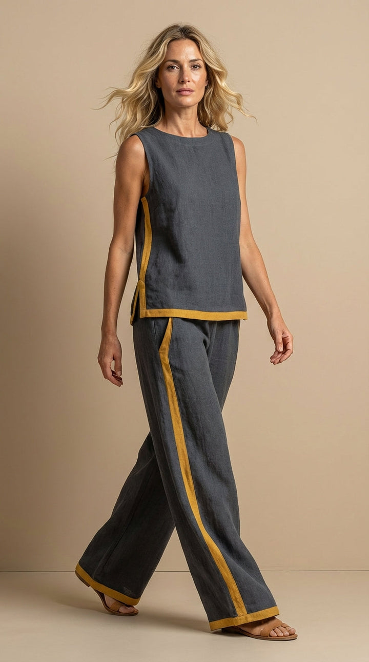 Paula™ | Conjunto de lino y algodón cómodo y elegante