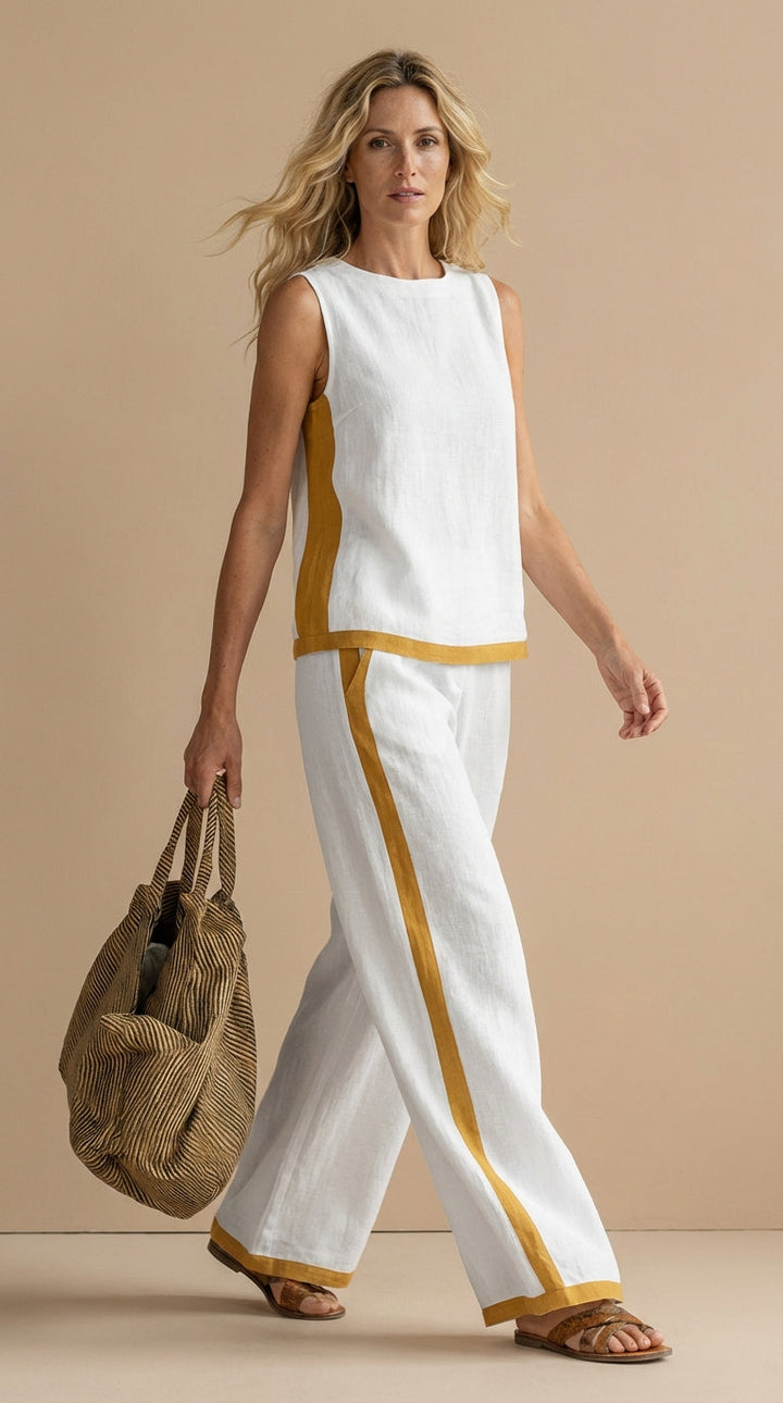 Paula™ | Conjunto de lino y algodón cómodo y elegante
