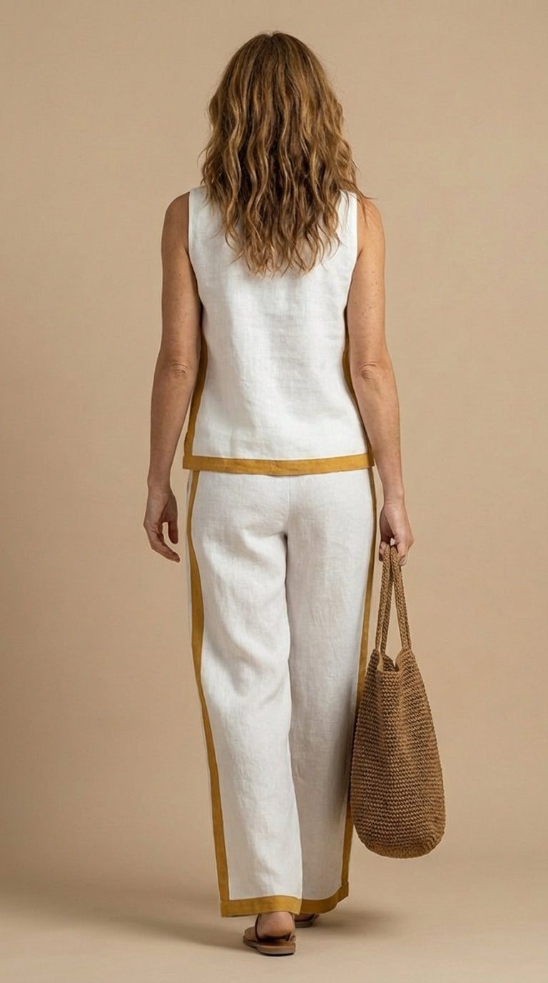 Paula™ | Conjunto de lino y algodón cómodo y elegante