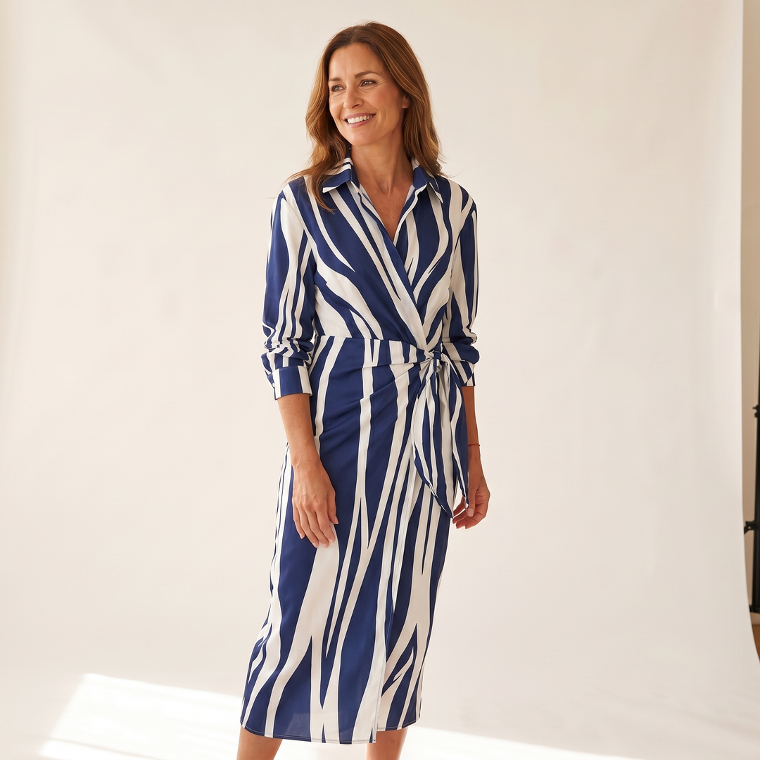 Cecilia | Vestido Elegante a Rayas