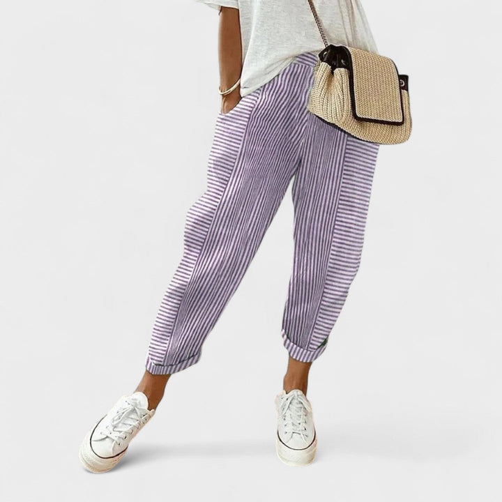 Lucía™ | Pantalones a Rayas con Estilo